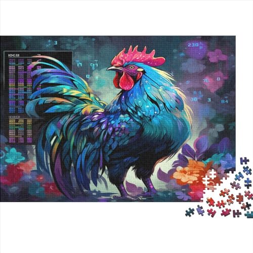 Rooster Puzzle 1000 Teile - - Puzzle Für Erwachsene Und Kinder Ab 12 Jahren, 1000pcs (75x50cm) von YUXINYUE