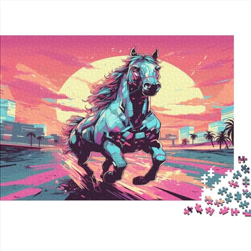 Running Horse Puzzle 500 Teile Classic Puzzle DIY Kit Holzspielzeug Unique Gift Home Decor 500pcs (52x38cm) von YUXINYUE
