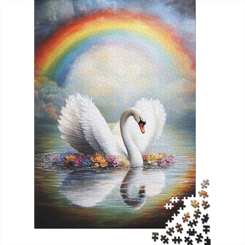 Schwan Puzzles 1000-teilige Schwer Puzzle Spielzeug Lernspiel Impossible Herausforderungsspielzeug Für Erwachsene Und Kinder in Bewährter 1000pcs (75x50cm) von YUXINYUE