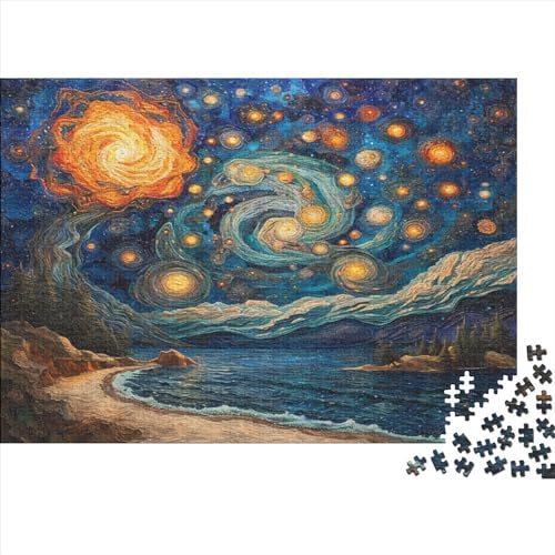 Sea of Stars 1000Pcs Puzzle Erwachsenen Dekompression Spiel Puzzle Studenten Spielzeug Für Kinder Weihnachten Geburtstagsgeschenke,Holzpuzzle 1000pcs (75x50cm) von YUXINYUE