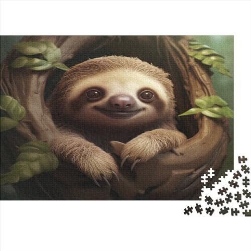 Sloth– 1000 Teile, Impossible Puzzle, Geschicklichkeitsspiel Für Die Ganze Familie, Farbenfrohes Legespiel, Erwachsenenpuzzle Ab 12 Jahren 1000pcs (75x50cm) von YUXINYUE