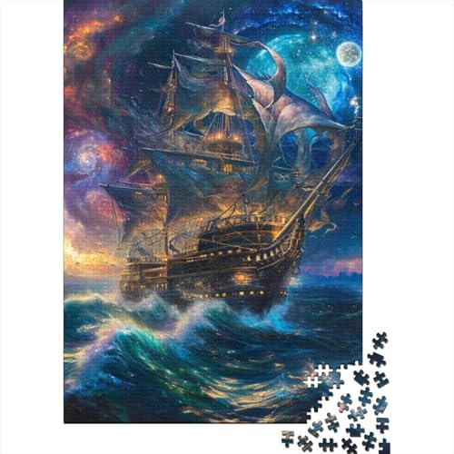 Starlight Segelboot Puzzle 1000-teilige Schwer Puzzle Spielzeug Pädagogisches Spiel Impossible Herausforderungsspielzeug Für Erwachsene Und Kinder in Bewährter 1000pcs (75x50cm) von YUXINYUE