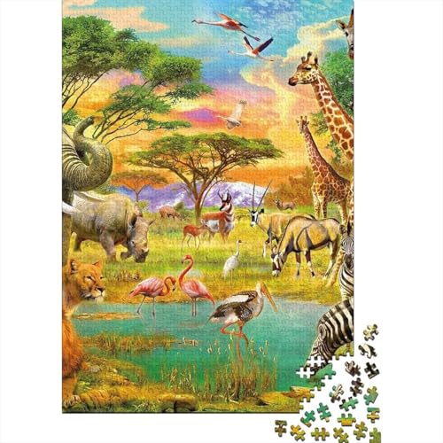Tigers and Löwes Puzzles 1000-teilige Schwer Puzzle Spielzeug Lernspiel Impossible Herausforderungsspielzeug Für Erwachsene Kinder 1000pcs (75x50cm) von YUXINYUE