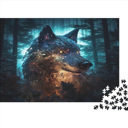 Wolf Art Puzzle 500 Teile Erwachsene | Animal Patterns | 500 Teile Puzzle Für Erwachsene Und Kinder Ab 14 Jahren Holzpuzzle 500pcs (52x38cm) von YUXINYUE
