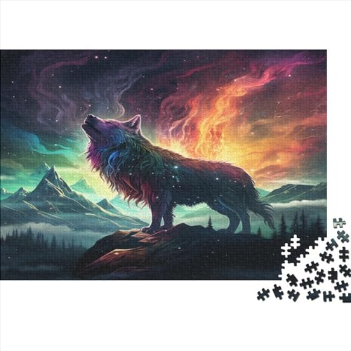 Wolves in The Moonlight Puzzle - Animal Patterns - 1000 Teile Puzzle Für Erwachsene Und Kinder Ab 12 Jahren, Geschicklichkeitsspiel Für Die Ganze Familie, 1000pcs (75x50cm) von YUXINYUE