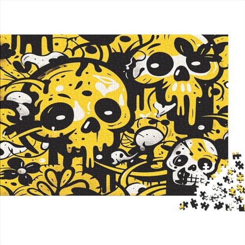 Yellow Skeleton – Puzzle 500 Teile Ab 12 Jahren, Buntes Erwachsenenpuzzle Mit Kräftigen Farben, Geschicklichkeitsspiel Für Die Ganze Familie, Schöne Geschenkidee 500pcs (52x38cm) von YUXINYUE