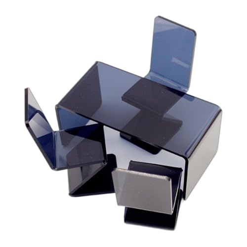 YUXITA Puppenhäuser Miniatur Tisch und Stühle Set 1/12 Acryl Schreibtischstuhl Set für Puppenhäuser Dekor Büro Schule Laptop Display von YUXITA