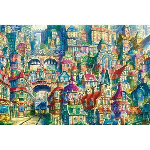 Puzzle für Erwachsene, 1000 Teile, stimulierendes Puzzle für Erwachsene, lustige Spiele für die Familie (38 x 26 cm) von YUXU