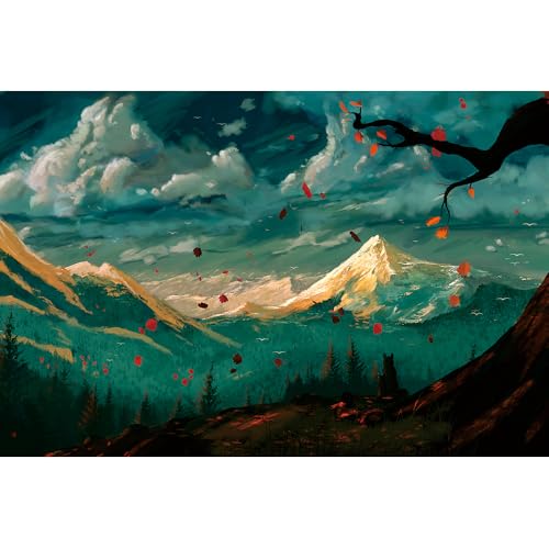 Puzzle für Erwachsene, 1000 Teile, stimulierendes Puzzle für Erwachsene, lustige Spiele für die Familie (38 x 26 cm) von YUXU