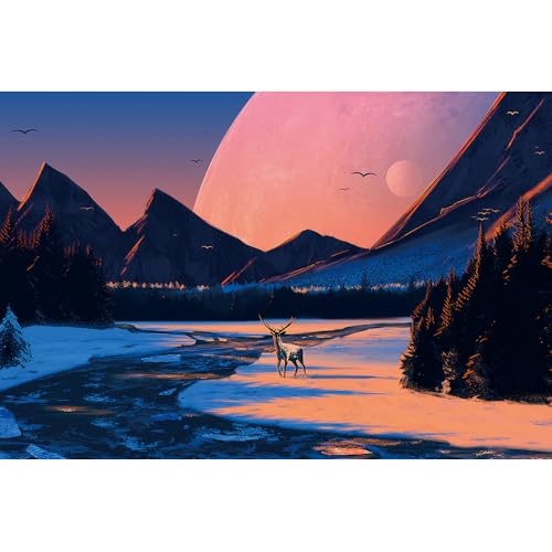 Puzzle für Erwachsene, 1000 Teile, stimulierendes Puzzle für Erwachsene, lustige Spiele für die Familie (52 x 38 cm) von YUXU