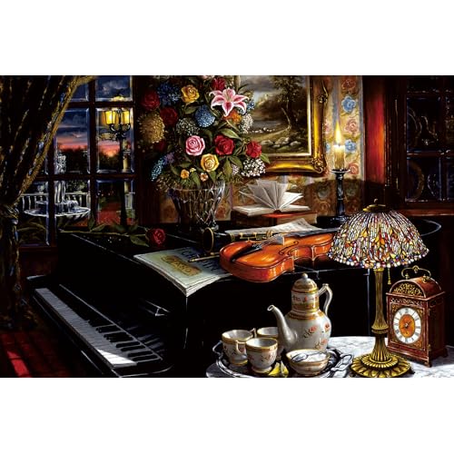 Puzzle für Erwachsene, 1000 Teile, stimulierendes Puzzle für Erwachsene, lustige Spiele für die Familie (52 x 38 cm) von YUXU