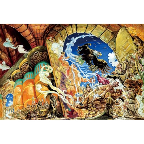 Puzzle für Erwachsene, 1000 Teile, stimulierendes Puzzle für Erwachsene, lustige Spiele für die Familie (70 x 50 cm) von YUXU