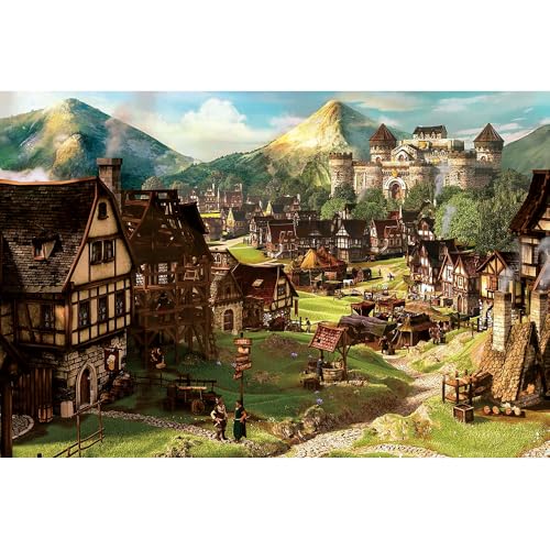 Puzzle für Erwachsene, 1000 Teile, stimulierendes Puzzle für Erwachsene, lustige Spiele für die Familie (70 x 50 cm) von YUXU