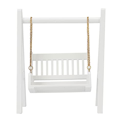 1:12 Dollhouse Swing Miniatur Holzschwung für Dollhouse Dekoration mit Goldener Kette Weißer Birken Holz DIY Gartenszene 1:12 Dollhouse Swing Miniatur Holzschwung für Dollhouse Dekoration mit Goldener Kette Weißer Birken Holz DIY Gartenszene von YUYTE