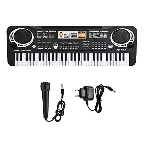61-Taste Electronic Piano Keyboard Musical Instrument Toy für mit Mikrofon 6 Demo-Songs Verstellbarer & Volumenbatterie Betrieben 61-Taste Electronic Piano Keyboard Musical Instrument Toy für mit Mikrofon 6 Demo-Songs Verstellbarer & Volumenbatterie Betrieben von YUYTE