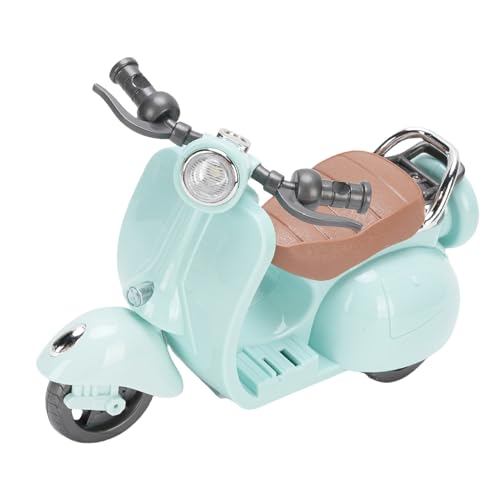 YUYTE Mini Doll Scooter -Fahrzeuge Spielzeug, Elektromutor mit Musiklichtern für Puppen -Action -Figuren Desktop Orament, Dekorzubehör (Blue) von YUYTE