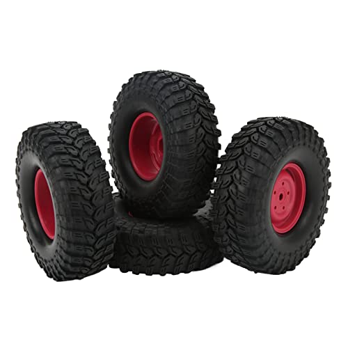 YUYTE RC Crawler Reifen Gummi Stabile Unregelmäßige Oberflächenstruktur für RC Crawler RC Offroad Fahrzeug (Rot) von YUYTE