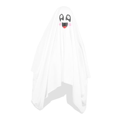 YUYTE Unisex Halloween Ghost Cloak Kostüm Weiß Nylon Ghost Face Design für Dress -up -Partys Festivals (M) von YUYTE