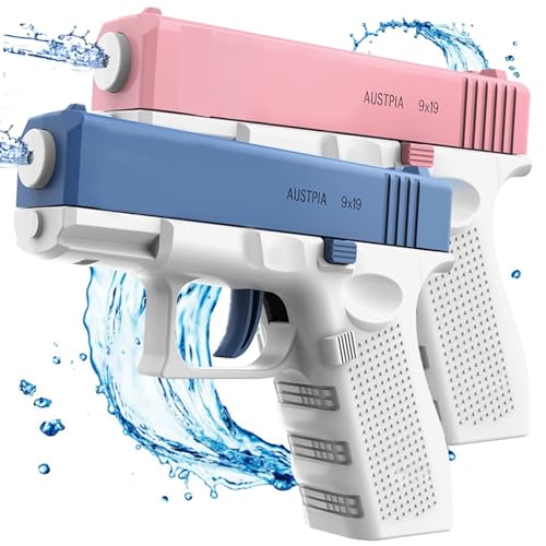 Wasserpistole Klein, Sommer Spritzpistole Wasser, 2 Stück Kleine Wasserspritzpistole Kinder Watergun Große Reichweite Wasser Pistole für Kinder Sommer Schwimmbad Strand Freien Wasserspielzeug von YUYWWAN