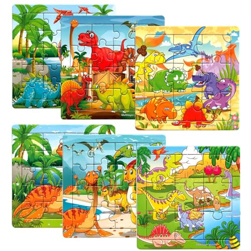 Reisespiele Kinder ab 3 Kinder Puzzle ab 3 Jahren Kinderpuzzle ab 3 Jahre Holzpuzzle Mini Dino 4 Jahre für Kinderspielzeug Puzzle ab 3 4 5 Jahre von YUZHEDM