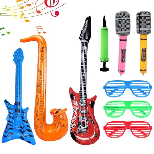 YUZHEDM Fotobox Accessoires 9 Stück Aufblasbares 90 cm Fellspielzeug Luftgitarren zum Aufblasen Aufblasbare Gitarre Luftgitarre Geeignet Für Ballon-Mottopartys, Geburtstagsfeiern, Rollenspiele usw. YUZHEDM Fotobox Accessoires 9 Stück Aufblasbares 90 cm Fellspielzeug Luftgitarren zum Aufblasen Aufblasbare Gitarre Luftgitarre Geeignet Für Ballon-Mottopartys, Geburtstagsfeiern, Rollenspiele usw. von YUZHEDM