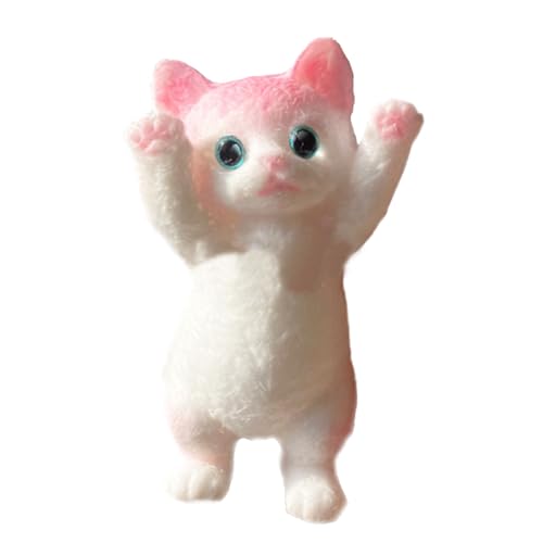 YUZHEDM Squishy cat Klein Anti Stress Spielzeug Tragbares Elastisches Stressabbau Spielzeug Squishy Katze Stress Spielzeug Siamkatze Perfekt als Anti Stress Geschenk Für Freunde (Rosa) von YUZHEDM