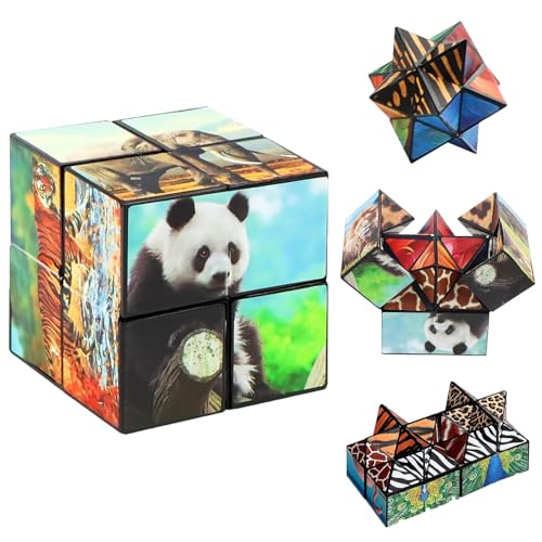YUZHEDM Zauberwürfel, Infinity Cube, Magic Cube, Wildtier Sternenwürfel 2 in 1 Zauberwürfel 2x2 Spiele IQ Puzzle Kreatives Lernspielzeug Entspannungswürfel Geschenkidee Jungen YUZHEDM Zauberwürfel, Infinity Cube, Magic Cube, Wildtier Sternenwürfel 2 in 1 Zauberwürfel 2x2 Spiele IQ Puzzle Kreatives Lernspielzeug Entspannungswürfel Geschenkidee Jungen von YUZHEDM
