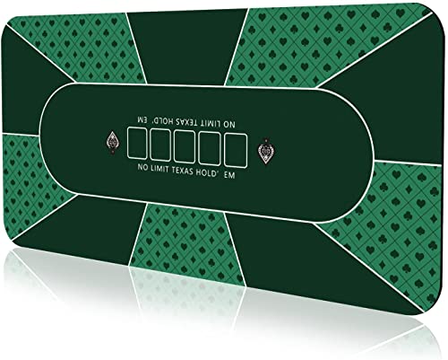 YUZPKRSI Profi Pokermatte 180 x 90cm, Texas Hold'em Pokerteppiche, Deluxe Poker Tischunterlage, Pokertischauflage Blackjack Matte, inkl Tragetasche für echtes Casino-Feeling YUZPKRSI Profi Pokermatte 180 x 90cm, Texas Hold'em Pokerteppiche, Deluxe Poker Tischunterlage, Pokertischauflage Blackjack Matte, inkl Tragetasche für echtes Casino-Feeling von YUZPKRSI