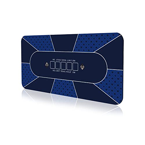 YUZPKRSI Profi Pokermatte 120 x 60cm, Texas Hold'em Pokerteppiche, Deluxe Poker Tischunterlage, Pokertischauflage Blackjack Matte, inkl Tragetasche für echtes Casino-Feeling von YUZPKRSI