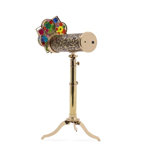 YVCrafts Großes Kaleidoskop aus Messing, Blumenmuster, ein zeitloses Kunstwerk von YVCrafts