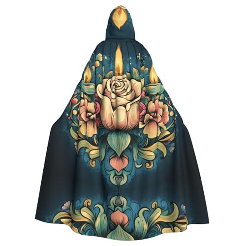 YVNKHKU Modischer Kapuzenumhang mit wunderschönem Blumenmotiv – stilvoller und vielseitiger Umhang für Halloween und mehr YVNKHKU Modischer Kapuzenumhang mit wunderschönem Blumenmotiv – stilvoller und vielseitiger Umhang für Halloween und mehr von YVNKHKU