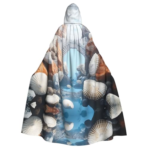 YVNKHKU Shell World Fashion Kapuzenumhang - Stilvoller und vielseitiger Umhang für Halloween und mehr von YVNKHKU