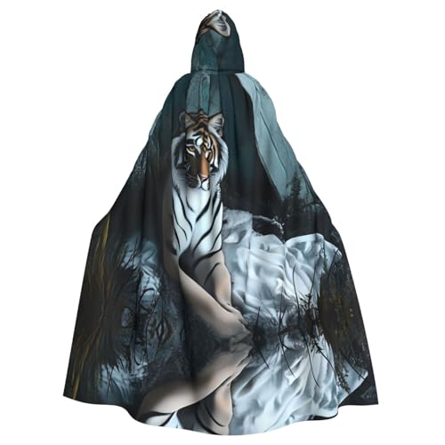 YVNKHKU Weißer Tiger Portrait Fashion Kapuzenumhang - Stilvoller und vielseitiger Umhang für Halloween und mehr YVNKHKU Weißer Tiger Portrait Fashion Kapuzenumhang - Stilvoller und vielseitiger Umhang für Halloween und mehr von YVNKHKU