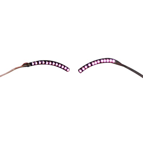 LED-Wimpern, Leuchtende Falsche Wimpern, Heller Glänzender Eyeliner, Bezauberndes Augenlidband für Party, Bars, Nachtclubs, Halloween (PINK) von YWBL-WH