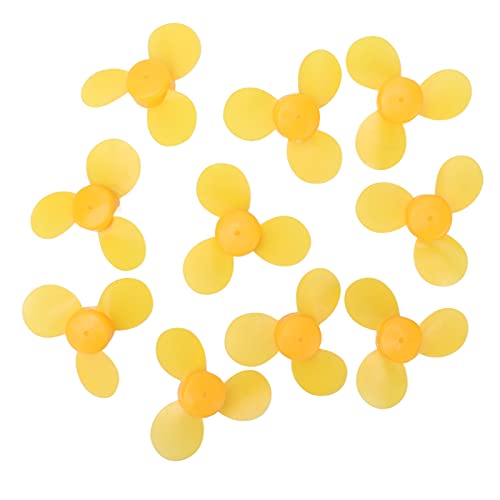 Spielzeug-Lüfterflügel, 10 Stück, Spielzeug-Propeller, ABS-Kunststoff, 3 Flügel, Lüfter, Spielzeugmodell-Zubehör, Gelb, 743Y2A, Großer Schub, Gleichmäßige Leistung für, Spielzeug-Lüfterflügel, 10 Stück, Spielzeug-Propeller, ABS-Kunststoff, 3 Flügel, Lüfter, Spielzeugmodell-Zubehör, Gelb, 743Y2A, Großer Schub, Gleichmäßige Leistung für, von YWBL-WH