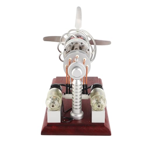 Stirlingmotor-Modell, Stirlingmotor-Modellbausatz für Erwachsene, Heißluftgenerator, 16-Zylinder-Taumelscheibe, Pädagogisches Spielzeug, Geschenk, Wissenschafts-Kits und Spielzeug von YWBL-WH