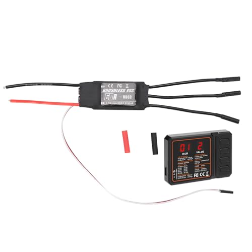 YWBL-WH 60A Bürstenlose Elektronische Geschwindigkeitsregler, Einstellbare Startmodi für Modellflugzeug -ESC mit Sicherheitsmechanismen, Kompatibel mit Fernbedienung und in der YWBL-WH 60A Bürstenlose Elektronische Geschwindigkeitsregler, Einstellbare Startmodi für Modellflugzeug -ESC mit Sicherheitsmechanismen, Kompatibel mit Fernbedienung und in der von YWBL-WH