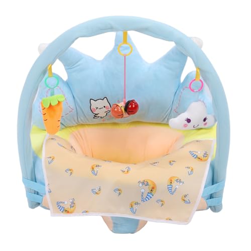 YWBL-WH Baby Plüsch Stabile Basis für Sicheres Lernen Zum Sitzen, Faltbare Babyunterstützungssofa für (Blue) von YWBL-WH