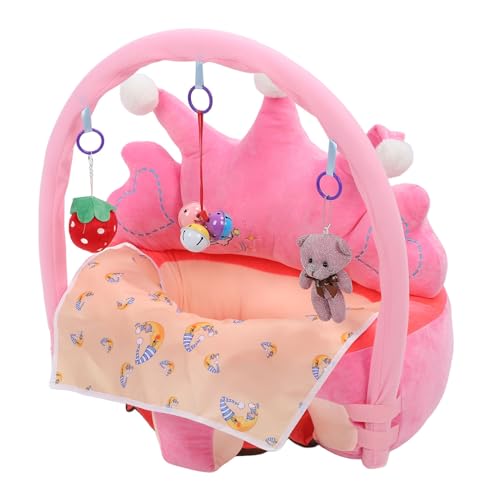 YWBL-WH Baby Plüsch Stabile Basis für Sicheres Lernen Zum Sitzen, Faltbare Babyunterstützungssofa für (PINK) von YWBL-WH