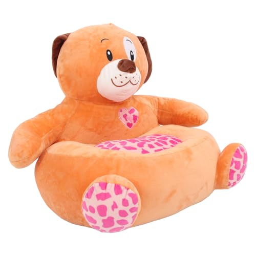 YWBL-WH Cartoon Weiche Plüsch Kinderstuhl für Bequeme Sitzgelegenheiten Unabhängigkeit Gefüllte Tiersofa Stuhl für Kleinkindmöbel [Kristalllett] (Großer Hund) von YWBL-WH