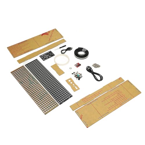 YWBL-WH Digital Clock Lötes Kit Voice Controlled Dimmable RGB Electronic -Projektteile für Elektronikbegeisterte und Studenten von YWBL-WH