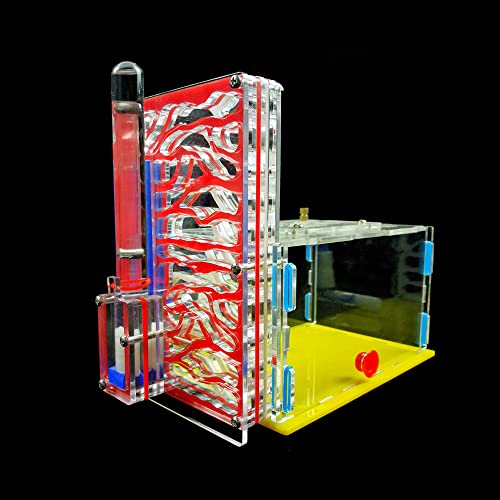 YWBL-WH Transparente Plastik -Farm -Racks Villa, um Lebende Ameisen und Arbeiten zu Sehen, Ideal für Schlafzimmer oder Küchendekoration (Rot) von YWBL-WH