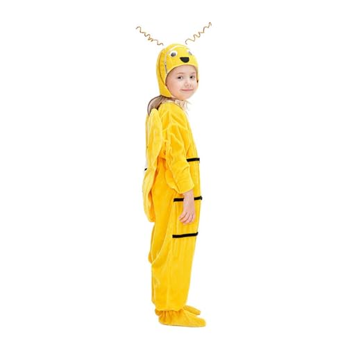 Halloween Kostü M Kinderkostüm-Set, Performance-Outfit mit Tutu-Rock, Handschuhen, Stirnband und Socken | Perfekt für Tanz-Halloween-Partys | & bezauberndes Bühnenkostüm-Zubehör (Yellow, M) von YWBleked