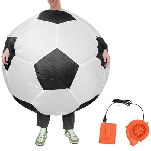 Halloween Kostüm für Damen Aufblasbare Fußballkostüme für Erwachsene Lustige Fußball-Rollenspielkostüme mit Gebläse Fußball-Cheerleading-Kostüme Karnevalspartys Anime Cosplay Kostüme (White, One Size) Halloween Kostüm für Damen Aufblasbare Fußballkostüme für Erwachsene Lustige Fußball-Rollenspielkostüme mit Gebläse Fußball-Cheerleading-Kostüme Karnevalspartys Anime Cosplay Kostüme (White, One Size) von YWBleked