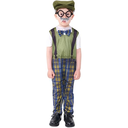 YWBleked Damen Mittelalter Kleid mit Trompetenärmel Kinder Halloween Kostüm Elder Kleidung Kleidung Opa Set Sets eine Anzahl von Stücken Anime Cosplay Kostüme Für Frauen (Green, M) von YWBleked