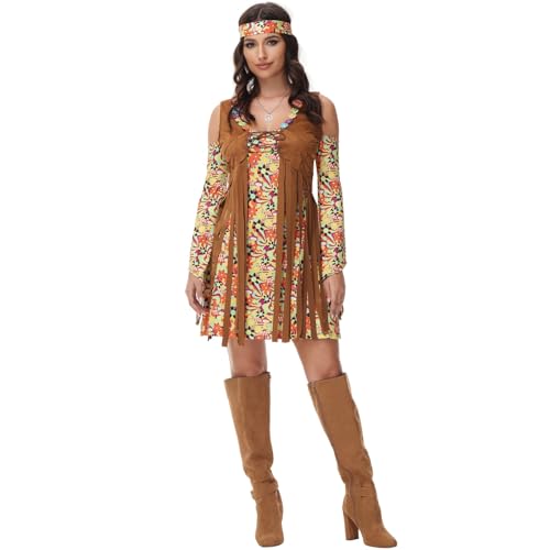 YWBleked Goth Dress 70er Jahre Cosplay Kostüm Halloween Outfit für Erwachsene Bühnenshow Cosplay Kleid Katzen-Cosplay-Kostümzubehör Für Mädchenohren (Multicolour, L) von YWBleked