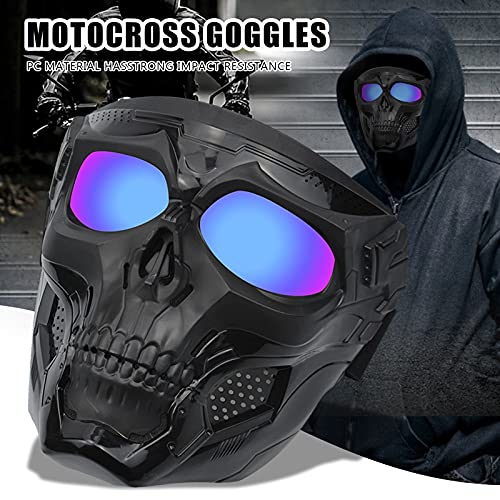 YWBleked Gruselige MaskenHelmbrille Maske Motorrad -Country Motorrad Outdoor Maske Halloween Party 9 (A, One Size) von YWBleked