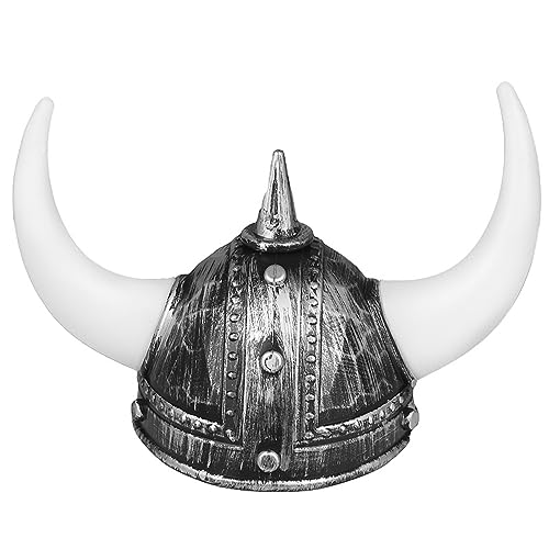 YWBleked Halloween Costume Teufelshut mit Stierhörnern, perfekt für Halloween Shows, Kostümpartys und Karneval! Waldelfenkostüm Für Frauen Cosplay (Silver, One Size) von YWBleked