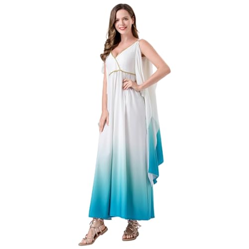 YWBleked Halloween Costumes Damenkostüm für Halloween und Maskerade, griechisches Outfit für Rollenspiele, Partys und die Bühne Cosplay Kostüme Frauen (White, M) von YWBleked