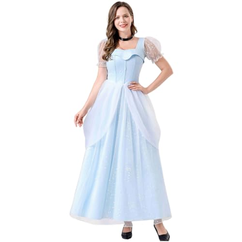 YWBleked Halloween Costumes Elegantes Cosplay Kostümkleid für Damen, Bezauberndes Märchen Rollenspiel Outfit Damenkostüme & Cosplay (White, XXL) von YWBleked